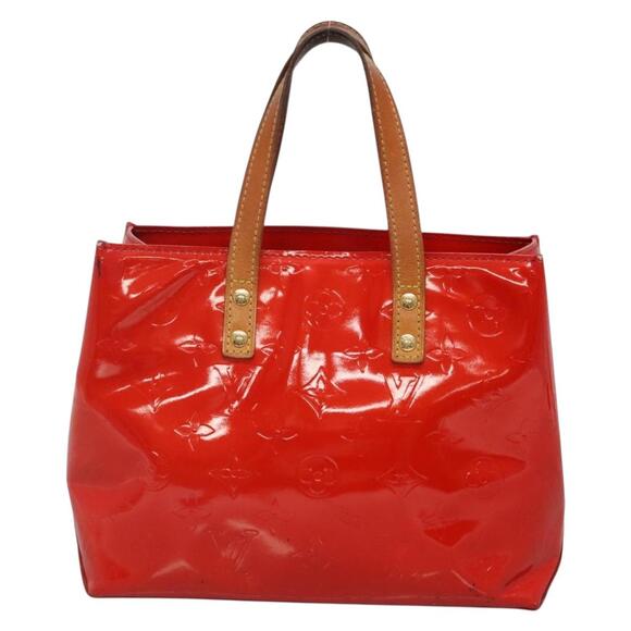 LOUIS VUITTON Monogram Vernis Reade PM Hand Bag Red Rouge M91088 - Picture 2 of 12